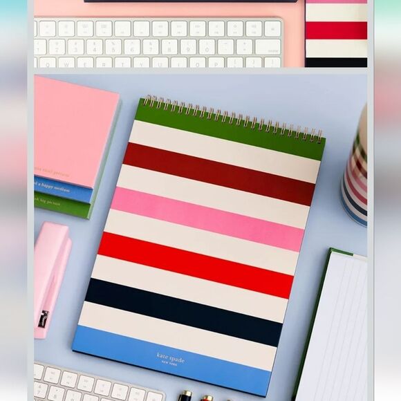 Kate Spade New York Large College Ruled Notebook, Top Spiral Notebook  160 Pages - Picture 1 of 9